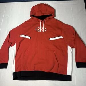Nike Hoodie Mens 3XL XXXL Red Throwback Club Sweatshirt Spell Out Uptempo VTG